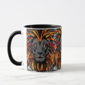 Lion Coffee Tasse | Orange Lion Head Illustration (Links)