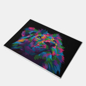 Lion Colorful Lion Head Fußmatte (Schrägansicht)