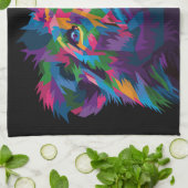 Lion Colorful Lion Head Geschirrtuch (Gefaltet)