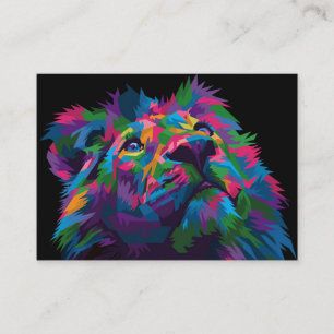 Lion Colorful Lion Head Visitenkarte