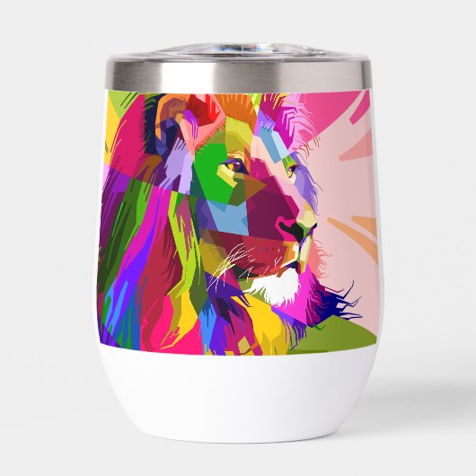 Lion Colorful Prismatischer Pop Art Design-62501 (Vorderseite)