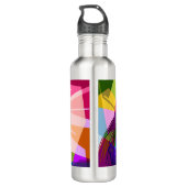Lion Colorful Prismatischer Pop Art Design-62501 Edelstahlflasche (Rückseite)