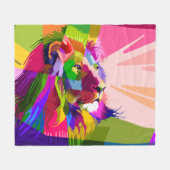 Lion Colorful Prismatischer Pop Art Design-62501 Fleecedecke (Vorderseite (Horizontal))