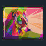 Lion Colorful Prismatischer Pop Art Design-62501 Holzdruck<br><div class="desc">Lion Colorful Prismatischer Pop Art Design-62501</div>