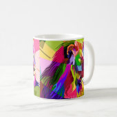 Lion Colorful Prismatischer Pop Art Design-62501 Kaffeetasse (VorderseiteRechts)
