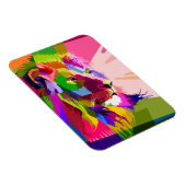 Lion Colorful Prismatischer Pop Art Design-62501 Magnet (Rechte Seite)