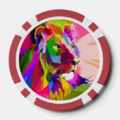 Lion Colorful Prismatischer Pop Art Design-62501 Pokerchips (Rückseite)