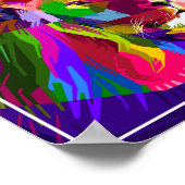 Lion Colorful Prismatischer Pop Art Design-62501 Poster (Ecke)