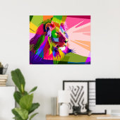 Lion Colorful Prismatischer Pop Art Design-62501 Poster (Heimbüro)