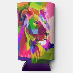 Lion Colorful Prismatischer Pop Art Design-62501 Selters Dosenkühler