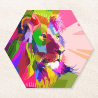Lion Colorful Prismatischer Pop Art Design-62501