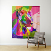 Lion Colorful Prismatischer Pop Art Design-62501 Wandteppich (Beispiel)