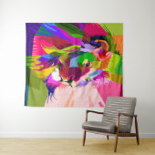 Lion Colorful Prismatischer Pop Art Design-62501 Wandteppich (Beispiel (Horizontal))
