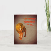 Lion Confucius Attitude Zitat Inspiration Karte (Vorderseite)