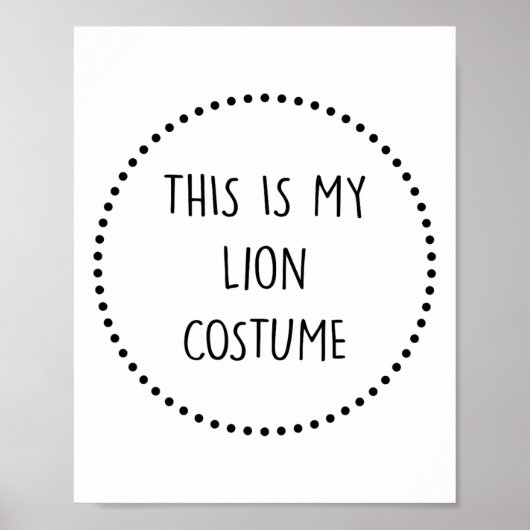 Lion Costume Poster (Vorne)