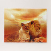 Lion Couple, Jigsaw Puzzle (Horizontal)