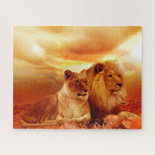 Lion Couple, Jigsaw Puzzle