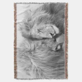 Lion Couple Throw Blanket Decke (Vorderseite Vertikal)