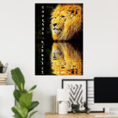 Lion Courage and Strength Poster (Heimbüro)