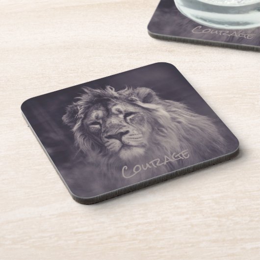 Lion Courage King of the Dschungel Getränkeuntersetzer (Linke Seite)