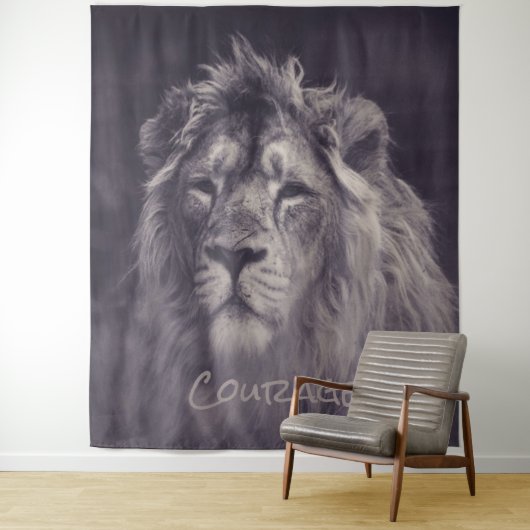 Lion Courage King of the Dschungel Wandteppich (Beispiel)
