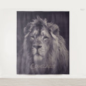 Lion Courage King of the Dschungel Wandteppich (Vorderseite)