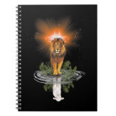 Lion Cross Jesus Reflection Water Mirror Sheep T-S Notizblock (Vorderseite)