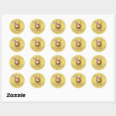 Lion Cub Baby Shower Classic Round Sticker (Blatt)