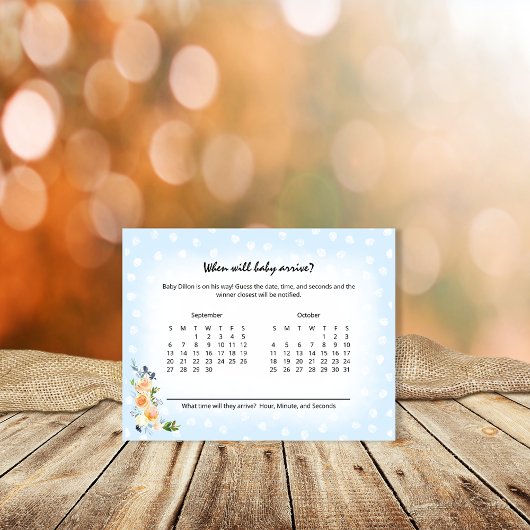 Lion Cub Blue Baby Due Prediction Duschspiel Begleitkarte