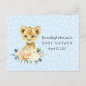 Lion Cub Blue Books for Baby Showgame Begleitkarte (Rückseite)