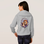 Lion Cub Dream Catcher Kids Pullover Hoodie (Schwarz voll)