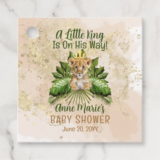 Lion Cub Ein kleiner König ist auf dem Weg zur Bab Geschenkanhänger (Vorderseite)