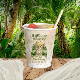 Lion Cub Ein kleiner König ist auf dem Weg zur Bab Pappbecher