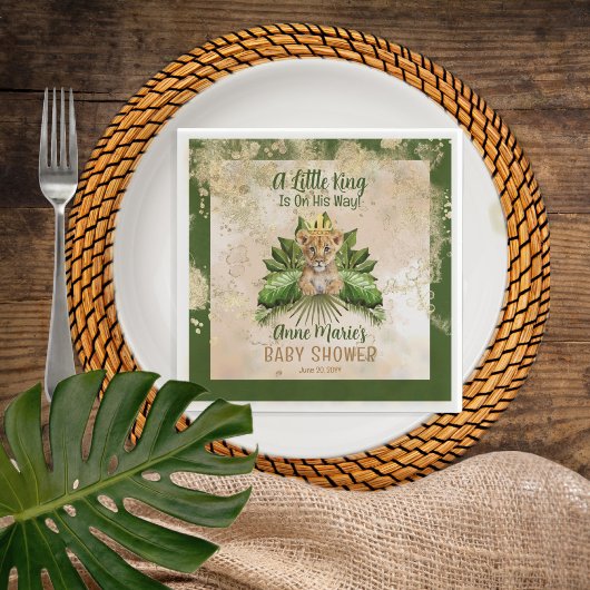 Lion Cub Ein kleiner König ist auf dem Weg zur Bab Serviette