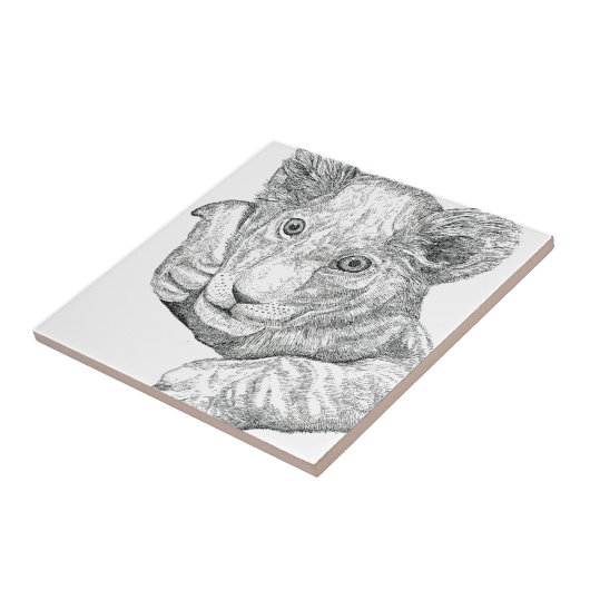 Lion Cub Fliese (Seite)