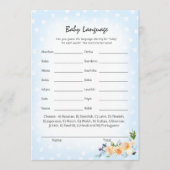 Lion Cub Floral Blue Baby Language Showspiel Programm (Vorderseite)
