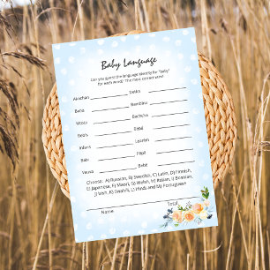 Lion Cub Floral Blue Baby Language Showspiel Programm