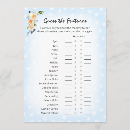 Lion Cub Floral Blue Features Guess Showspiel Programm (Vorderseite)