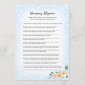 Lion Cub Floral Blue Kinderzimmer Rhymes Duschspie Programm (Vorderseite)