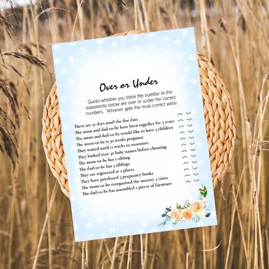 Lion Cub floral Blue Over under Baby Showgame Programm
