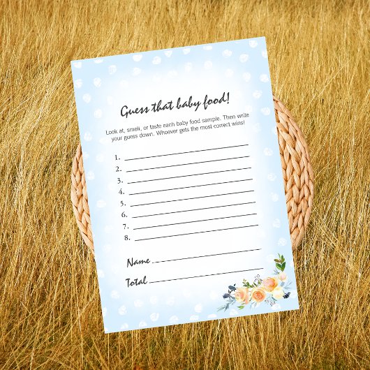 Lion Cub Floral Blue rät, dass Baby Food Game Programm