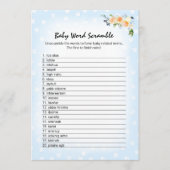 Lion Cub Floral Blue Word Scramble Showspiel Programm (Vorderseite)