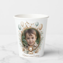 Lion Cub Foto Rahmen für Kinder zum Geburtstag Pappbecher