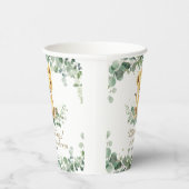 Lion Cub Greenery Boy Gender Neutral Baby Shower  Pappbecher (Rechts)