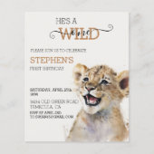 Lion Cub Jungle Safari Wild One Birthday (Vorderseite)