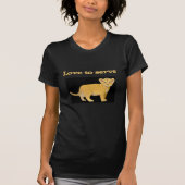 Lion cub King Liebe zu servieren schwarz gelb T-Shirt (Vorderseite)