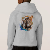 Lion Cub Paint Splatter Pullover Hoodie - Boys (Rückseite)