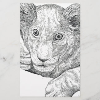 Lion Cub Pen und Tinte Briefpapier