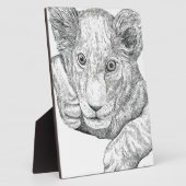 Lion Cub Pen und Tinte Fotoplatte (Seite)