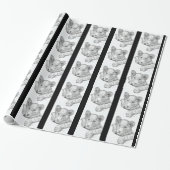Lion Cub Pen und Tinte Geschenkpapier (Ungerollt)